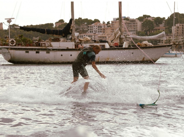  Teste em frente ao barco