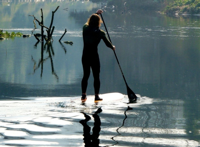 Haciendo sup desde Liencres