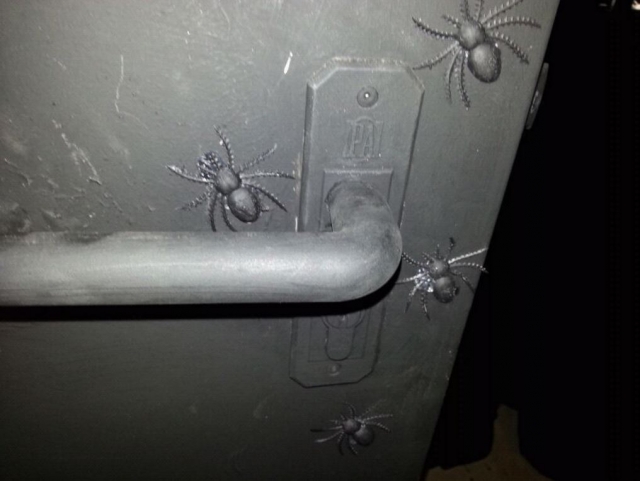  Porte avec des araignées 