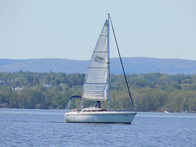Velero durante el viaje
