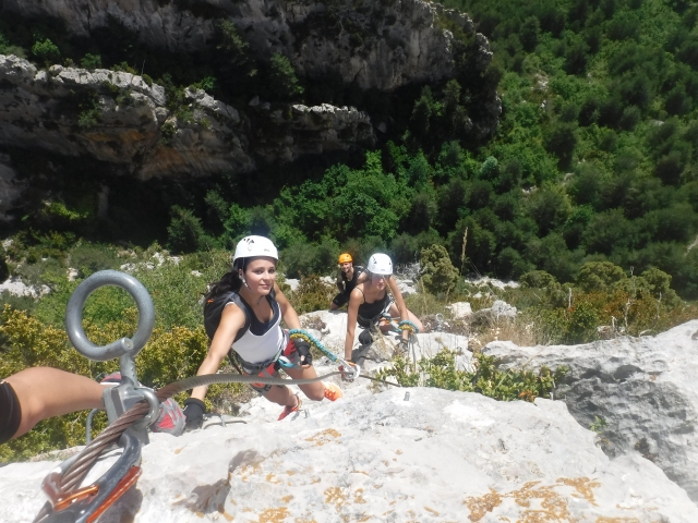  Photo during the climb to the via ferrata 