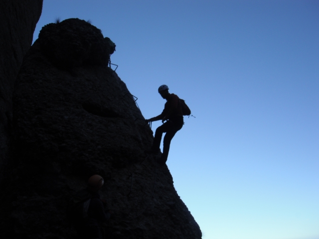  Via ferrata at sunset 
