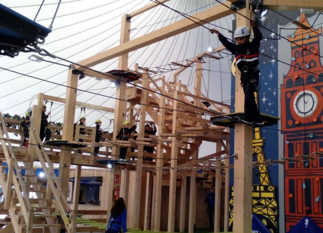 High-altitude wooden circuit 