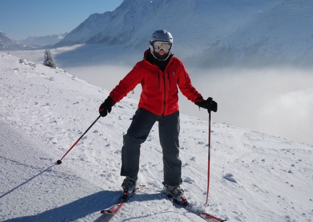  Skier with all the equipment