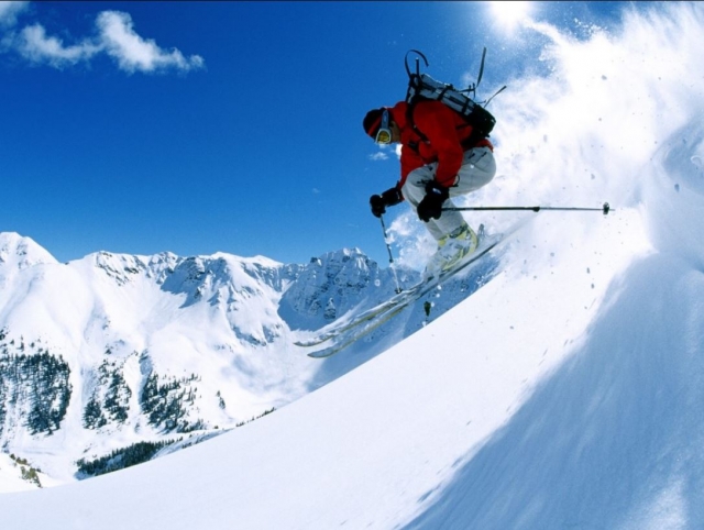  Freeride in the mountains 