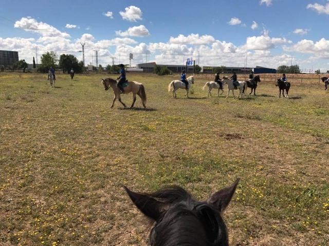  On horseback around the farm 