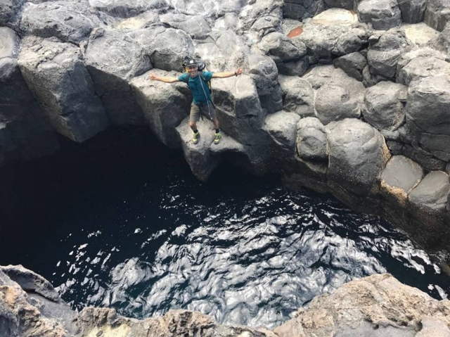  Sea water between the rocks 