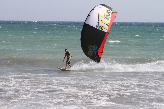 Haciendo kite en Cadiz.JPG