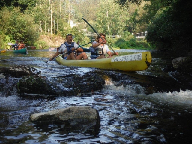 Llegando al tramo con saltos de agua