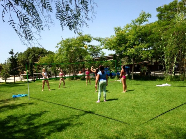  Practicing sports in the horse riding 