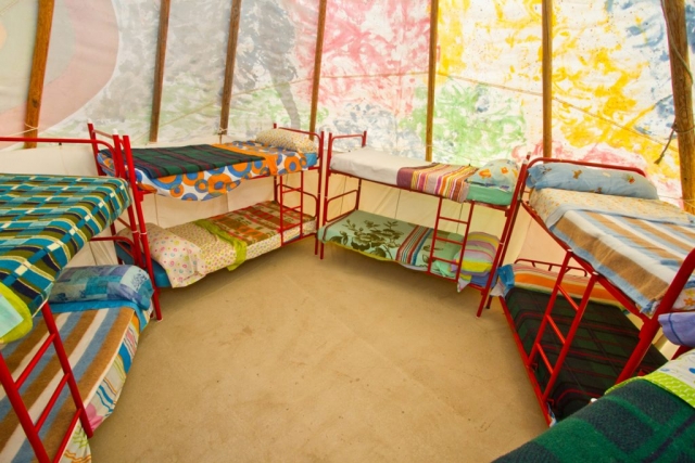  Letti a castello all'interno del tepee 