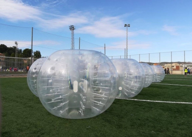 Esferas de futbol burbuja