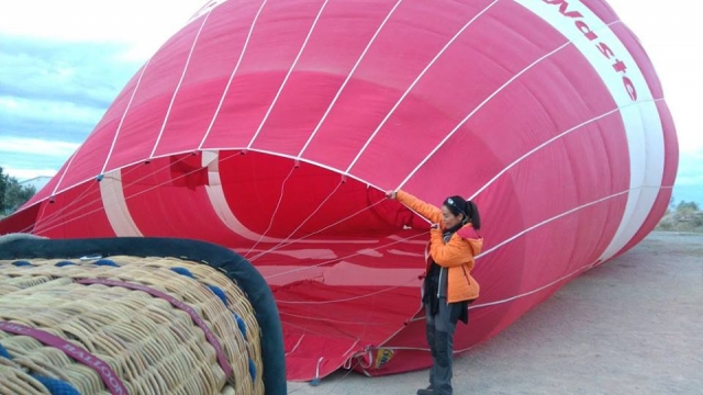hinchado del globo