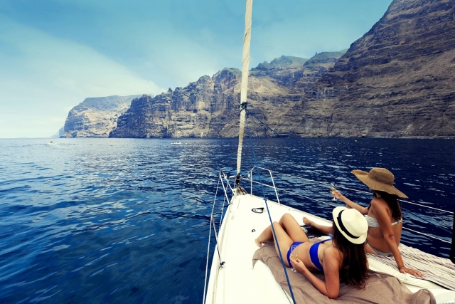 En barco en Los Gigantes