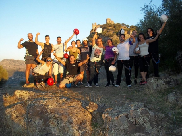 Grupo de ferrata en Badajoz