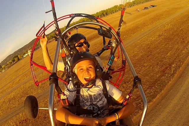 Despegue en trike en Caceres