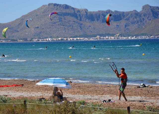 Control del kite en tierra en Mallorca