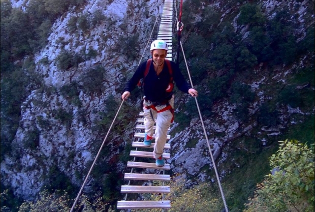  Passerella in legno a La Hermida 