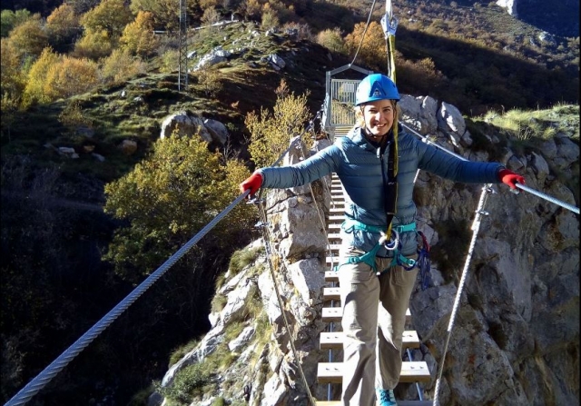  Ponte sulla ferrata nelle Asturie 