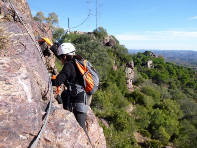 Tramo de la ferrata de Morante