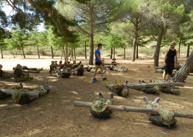 Ejercicios campamento militar Navacerrada