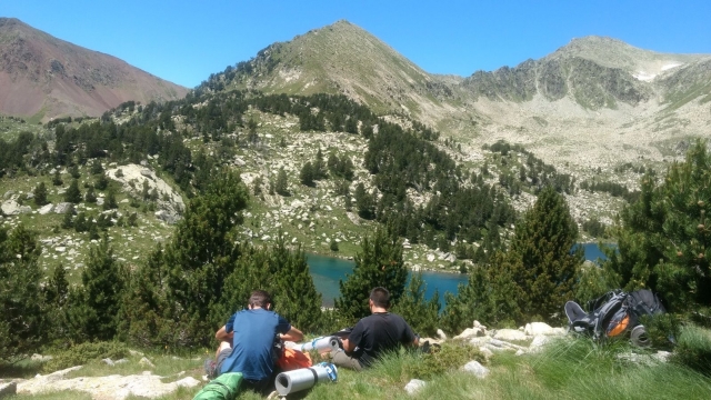  比利牛斯山的景色Aigues Tortes 