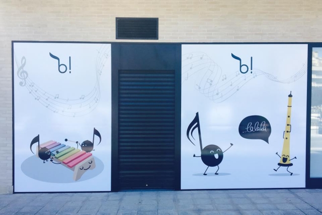 Decoracion exterior escuela de musica