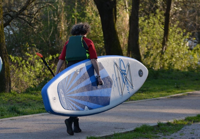 Transportando la tabla de sup por el camino