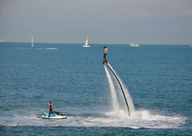  Flyboard in front of the boats 