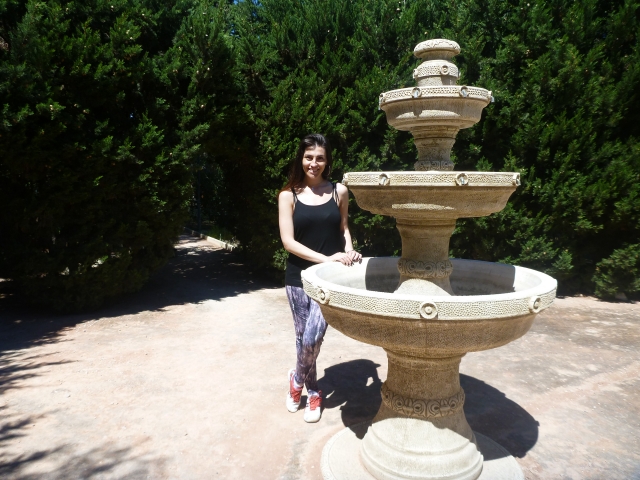  Poser à côté de la fontaine 
