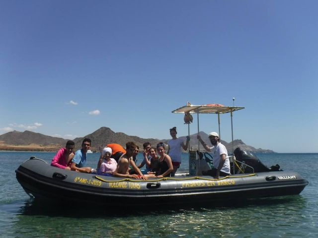  On board the boat in Cabo de Gata 