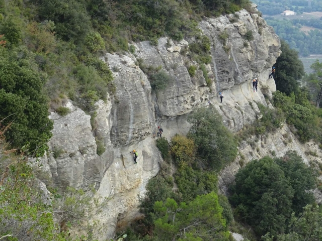 Vista panoramica sull'arrampicata su roccia 