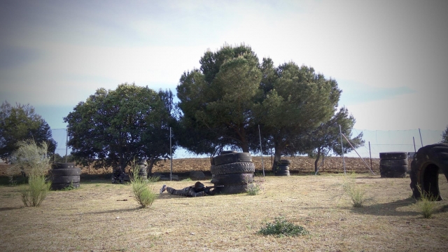 Soldado de gotcha escondido