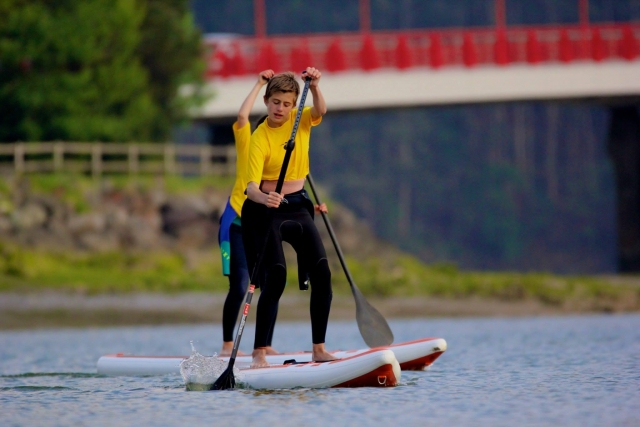  SUP student in the Cantabrian Sea 