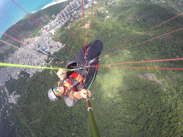 Grabando el vuelo autonomo en parapente