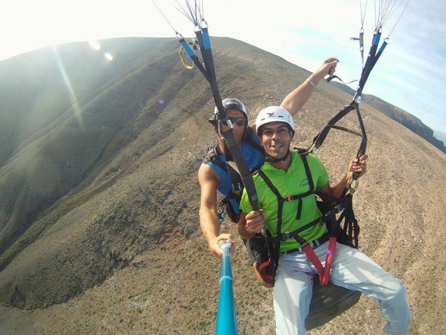 Volando sobre las cimas de Lanzarote
