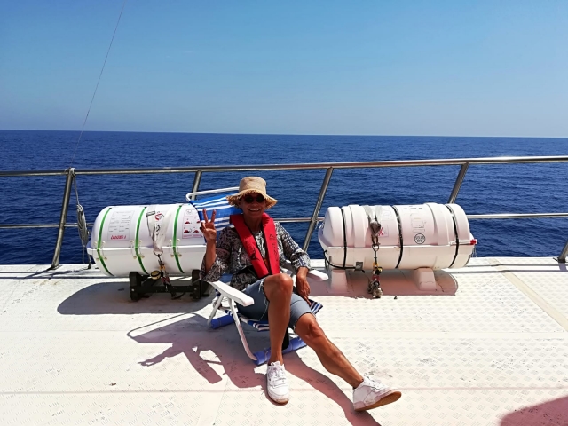 Tiempo para tomar el sol a bordo