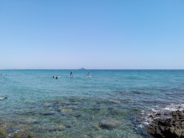 Travesia de sup en La Manga