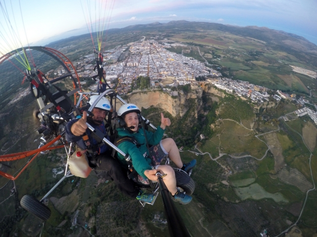Fotografia tomada desde el paramotor de Cadiz