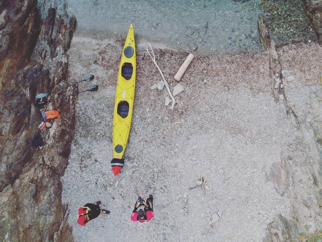  Eagle view of canoeists 