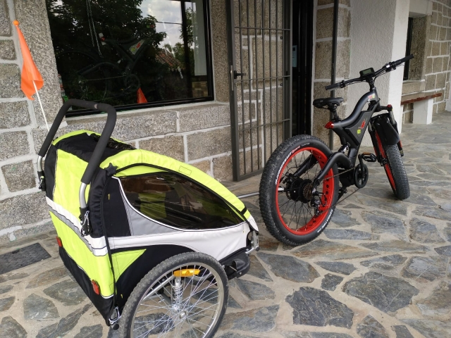 Bicicleta electrica con remolque