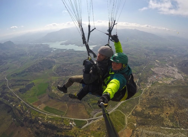 Parapente con monitor en Malaga