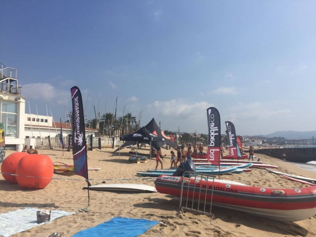 Clase de sup en la playa