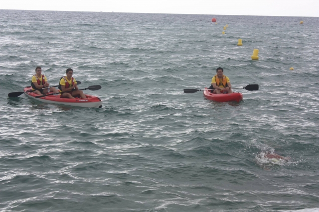 Salida en dos kayaks en el Mediterraneo