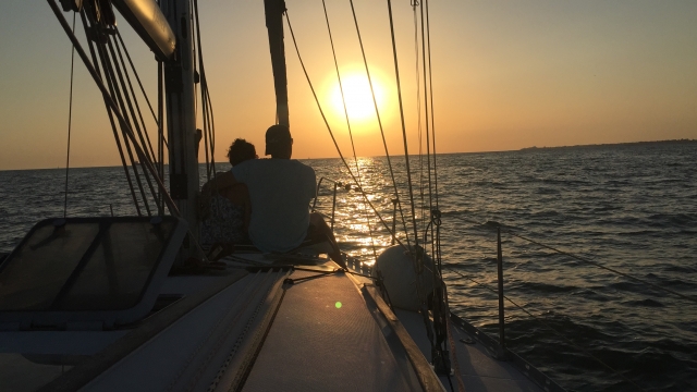 Romantischer Sonnenuntergang 