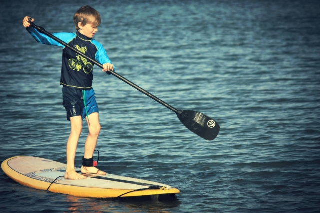 Primeros pasos en el sup en Salou