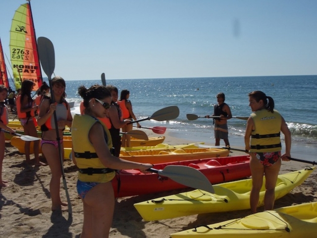 Antes de comenzar la salida en kayak