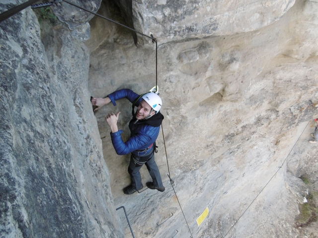  Holding onto the Catalan ferrata 