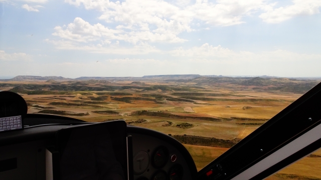 Cabina de nuestra avioneta
