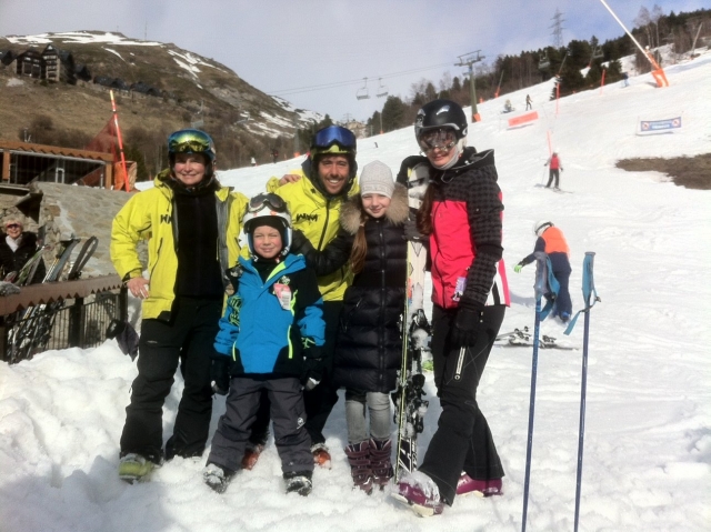 Aprendiendo esqui en la estacion de Baqueira
